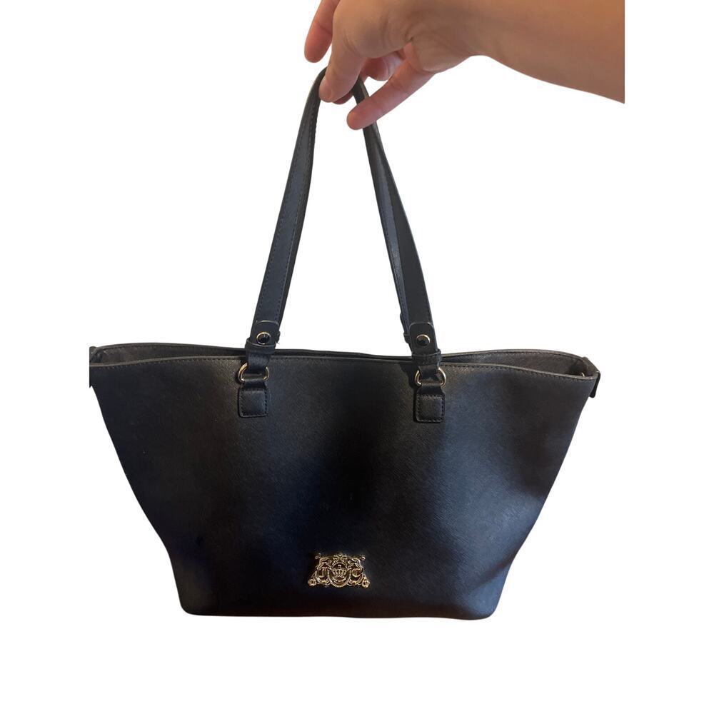 Juicy Couture Black Shoulder Strap Snap Closure Tote Bag